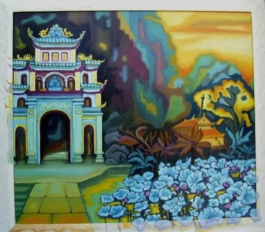 temple et plantes aquatiques VIETNAM