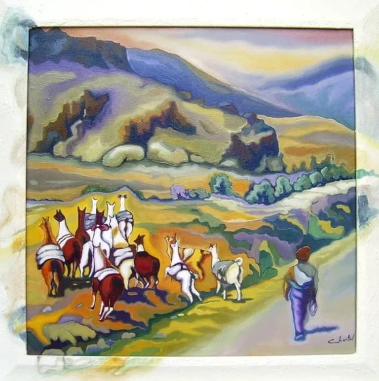 Troupeaux d'Alpagas et lamas PEROU