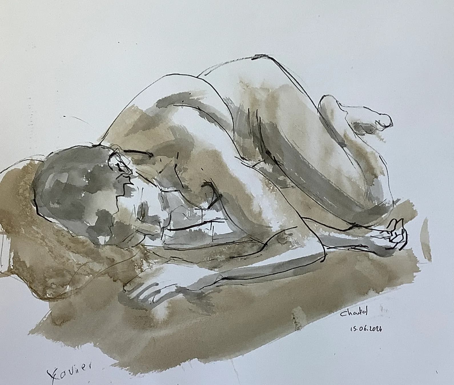 masculin couché