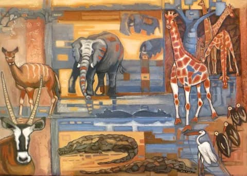Botswana, Liberté surveillée huile/toile